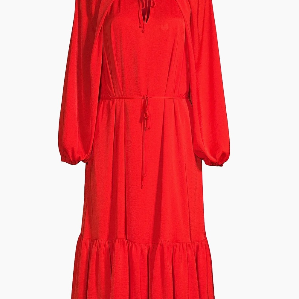 Kobi Halperin Vibrant Red Midi Dress